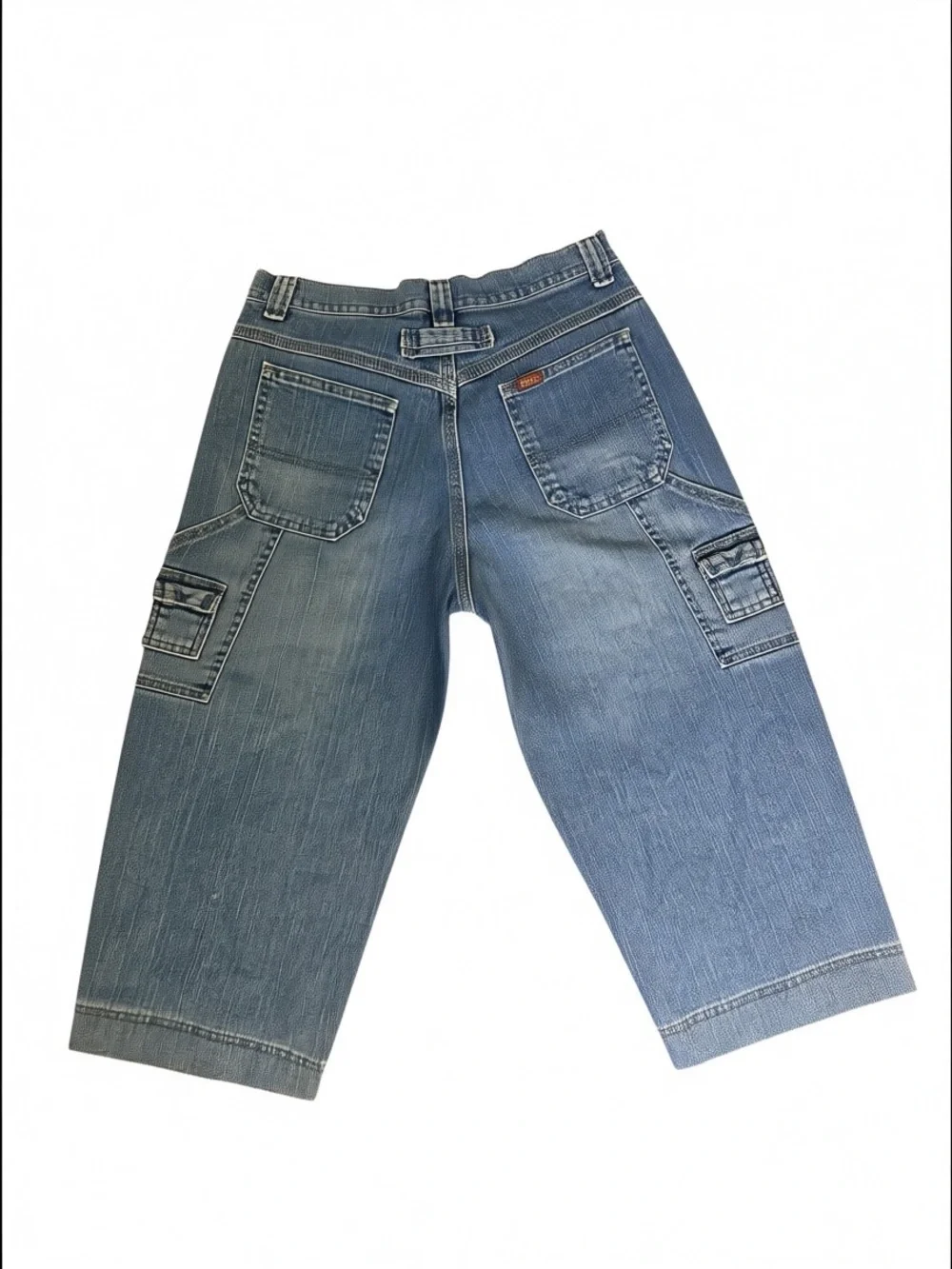 Lee Vintage Y2K Denim Bermuda Shorts Unisex size 31 Utility Carpenter Skater